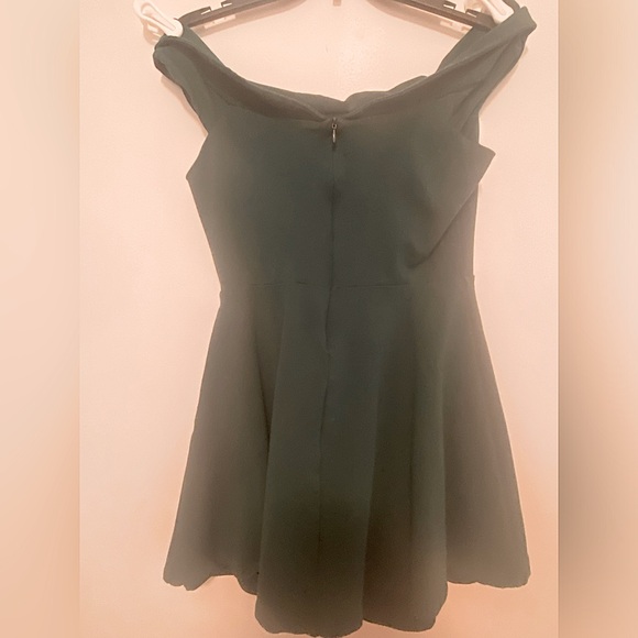 Lulu’s Medium Season of Fun Green Skater Off Shoulder Formal Dress - Picture 2 of 5